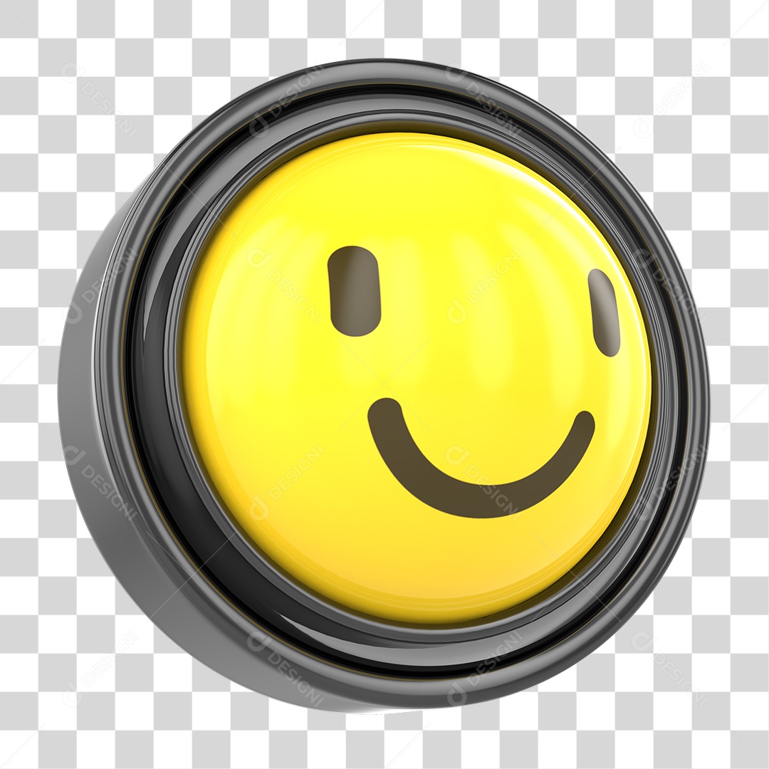 Elemento 3D Emoji com Carinha Feliz Para Composição PNG Transparente