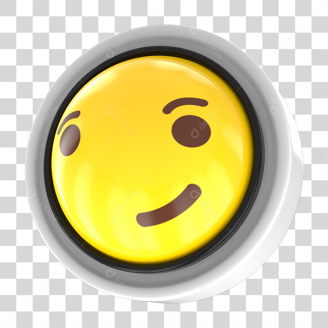 Elemento 3D Emoji com Carinha Alegre Para Composição PNG Transparente