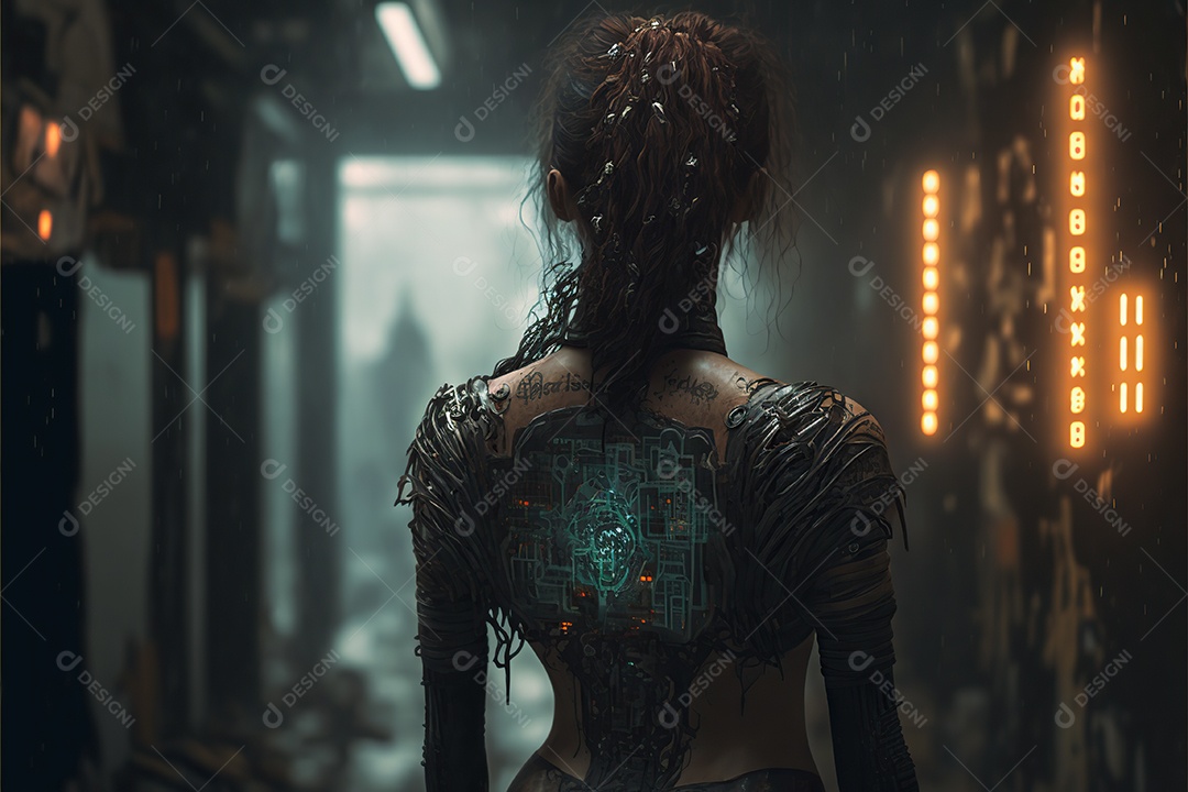 Mundo pós-apocalíptico. sobrevivente com máscara de praticantes no mundo devastado. Detritos, fumo, solidão.