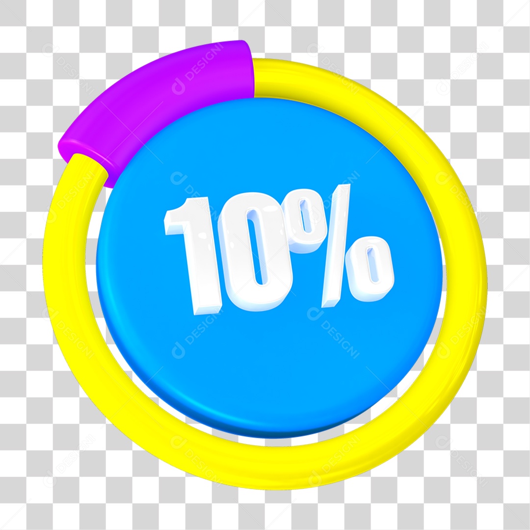 Progresso Porcentagem 10% PNG Transparente