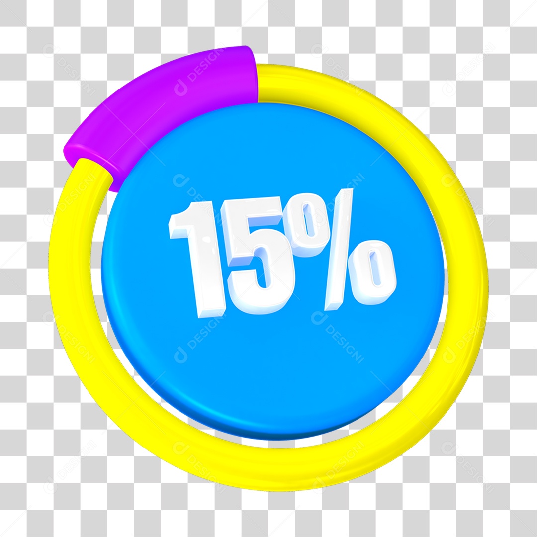 Progresso Porcentagem 15% PNG Transparente