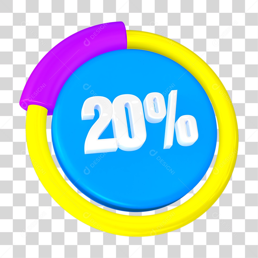 Progresso Porcentagem 20% PNG Transparente
