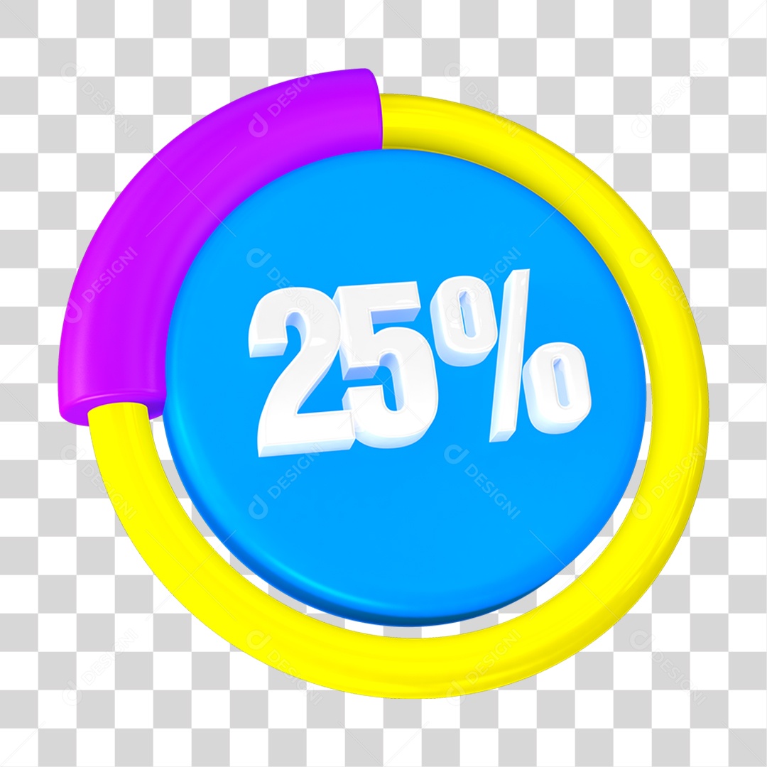 Progresso Porcentagem 25% PNG Transparente