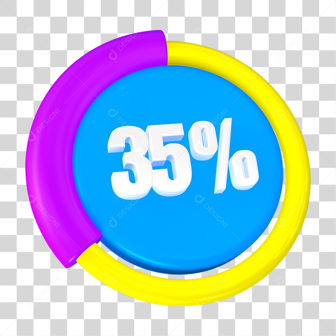 Progresso Porcentagem 35% PNG Transparente