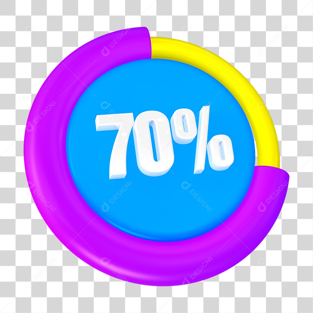 Progresso Porcentagem 70% PNG Transparente