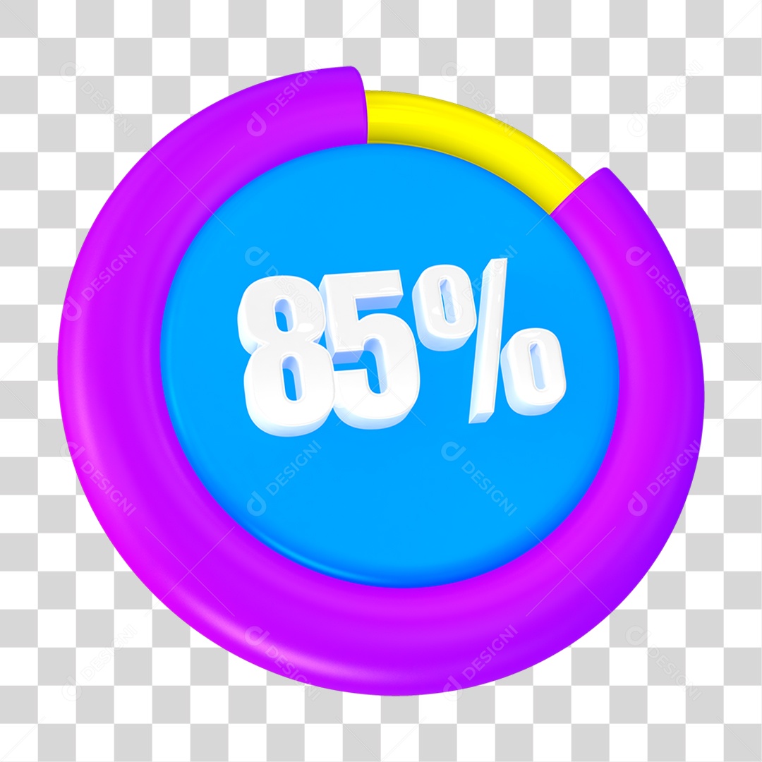 Progresso Porcentagem 85% PNG Transparente