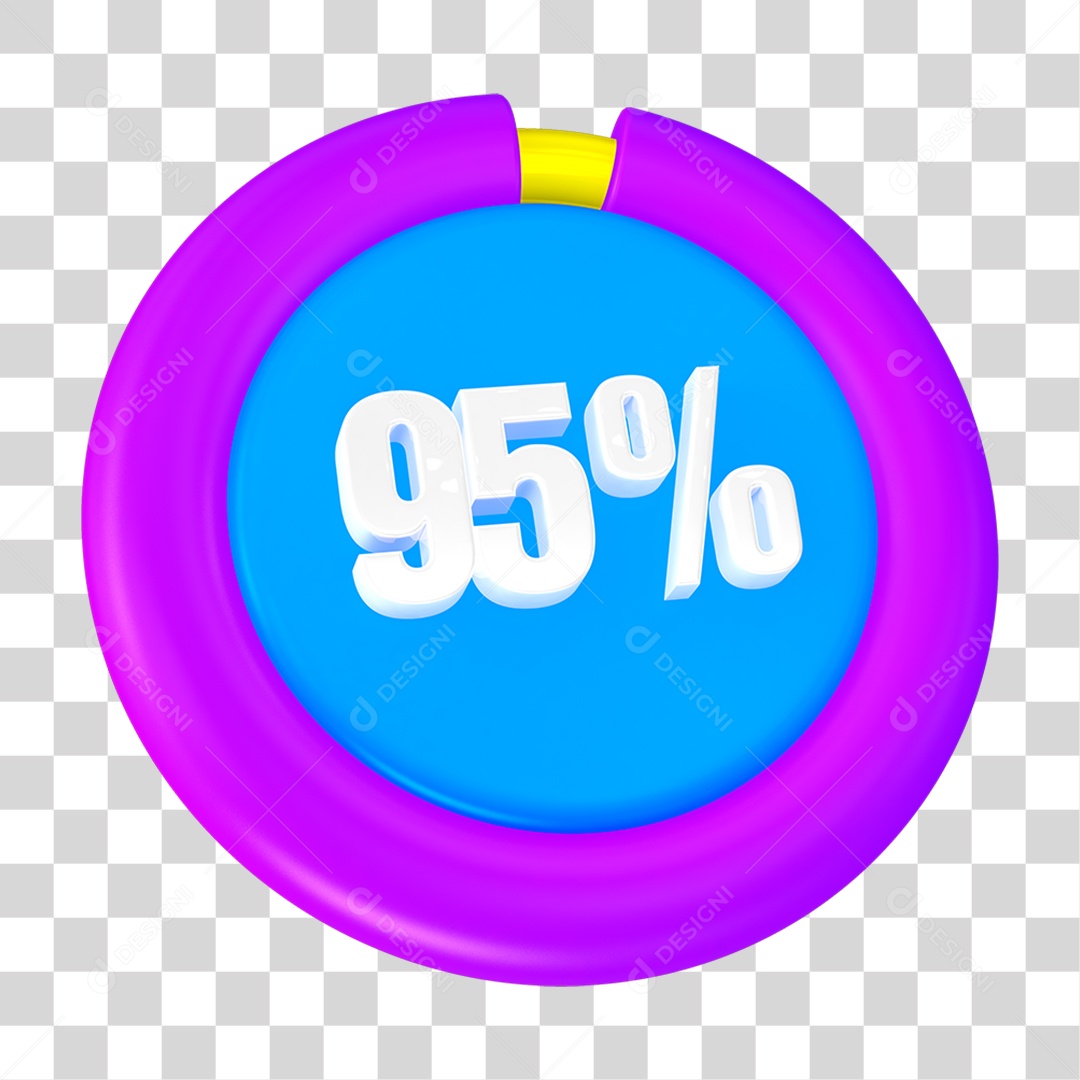 Progresso Porcentagem 95% PNG Transparente