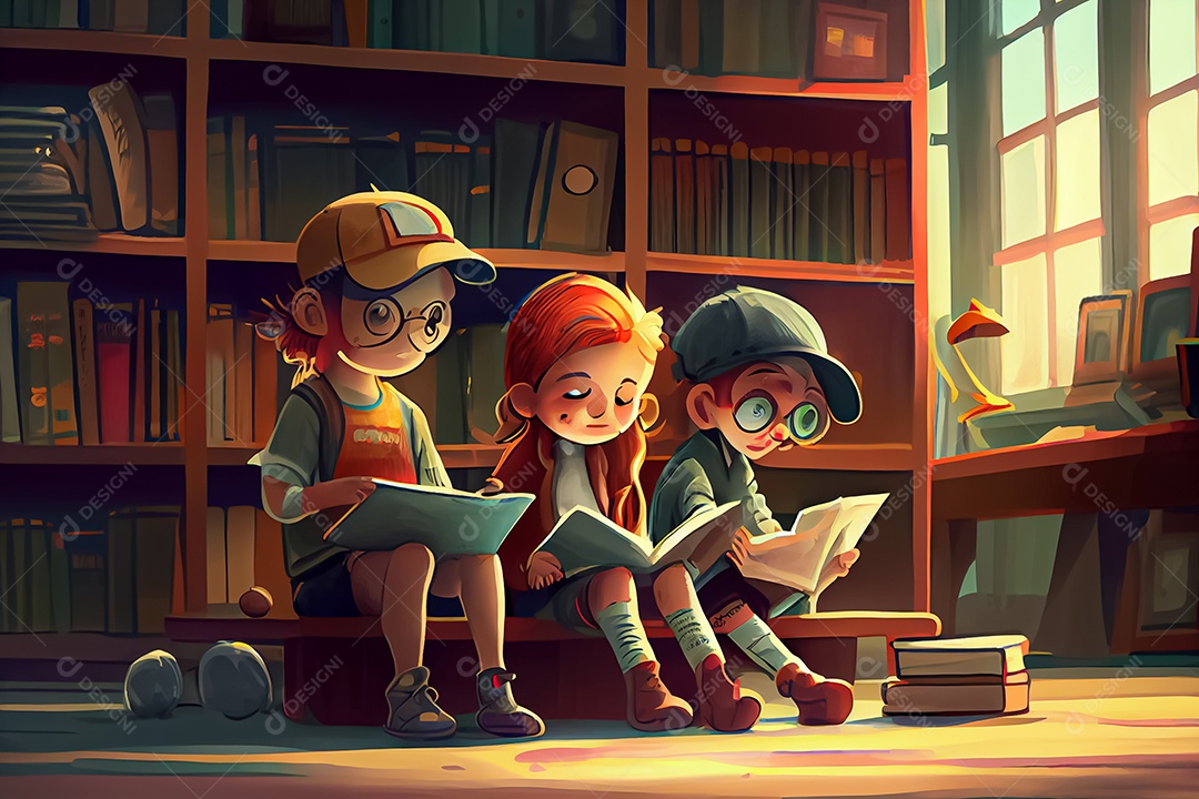 Crianças dos desenhos animados fazendo experimentos pesquisando espécies de plantas na sala de ciências