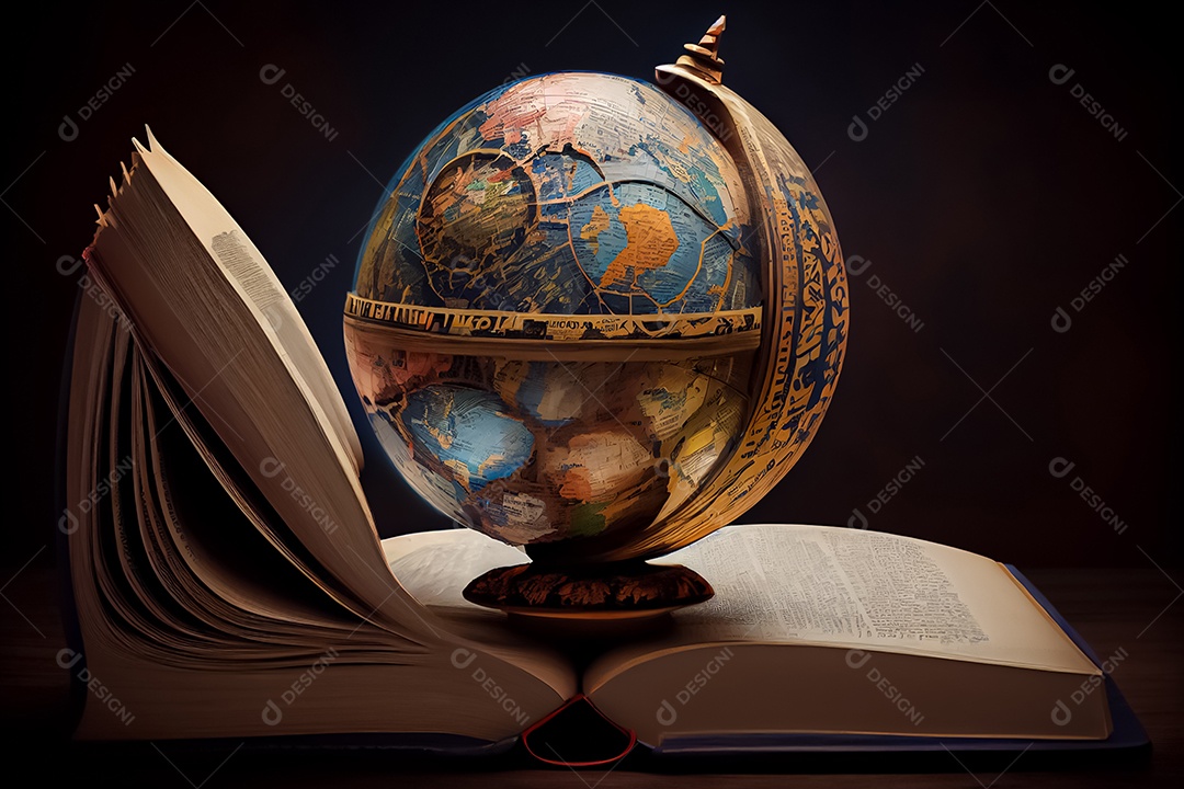 Criança de desenho animado lendo um livro na cama O Dia Mundial do Livro adora ler