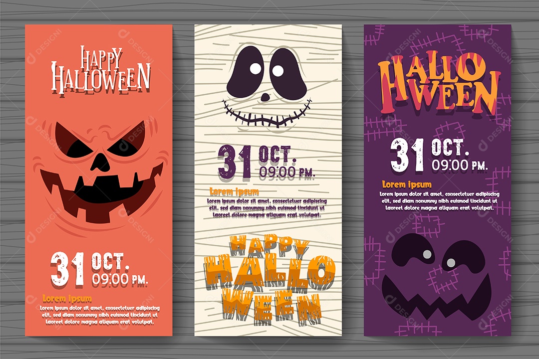 Banner Feliz Dia das Bruxas Doçura ou Travessura Ilustração Noite de Halloween Vetor EPS