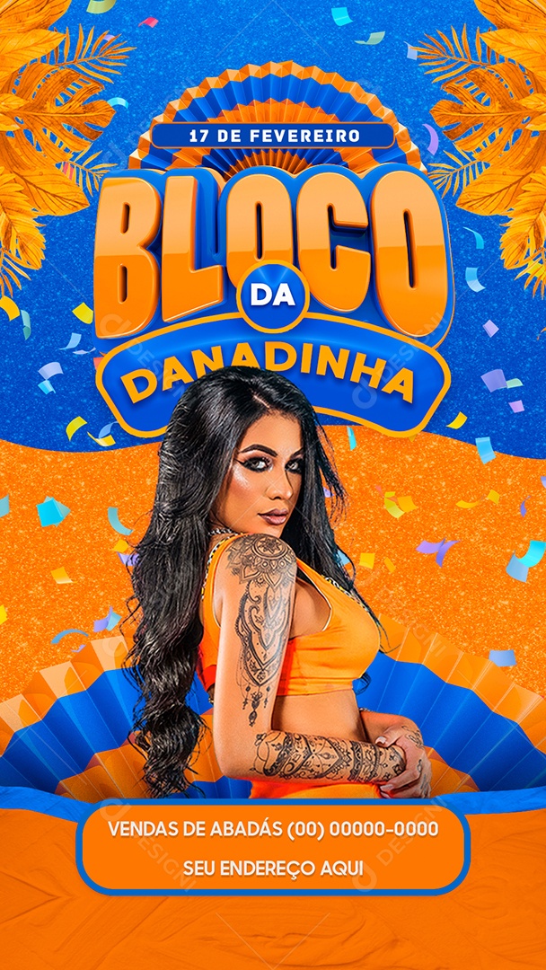 Story Flyer Bloco da Danadinha Social Media PSD Editável