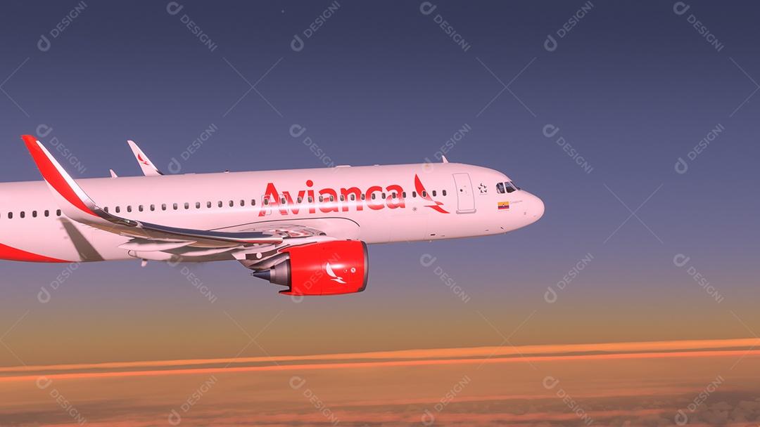 Airbus A320 EasyJet voando sobre o céu azul