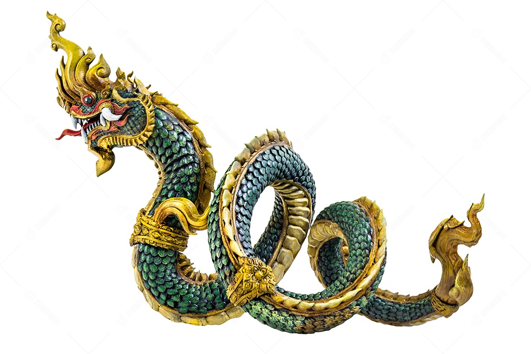 Rei de naga, naka Tailândia dragão ou rei serpente em branco