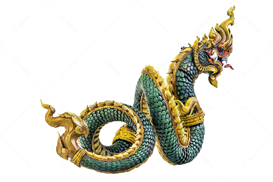 Rei de naga, naka Tailândia dragão ou rei serpente em branco