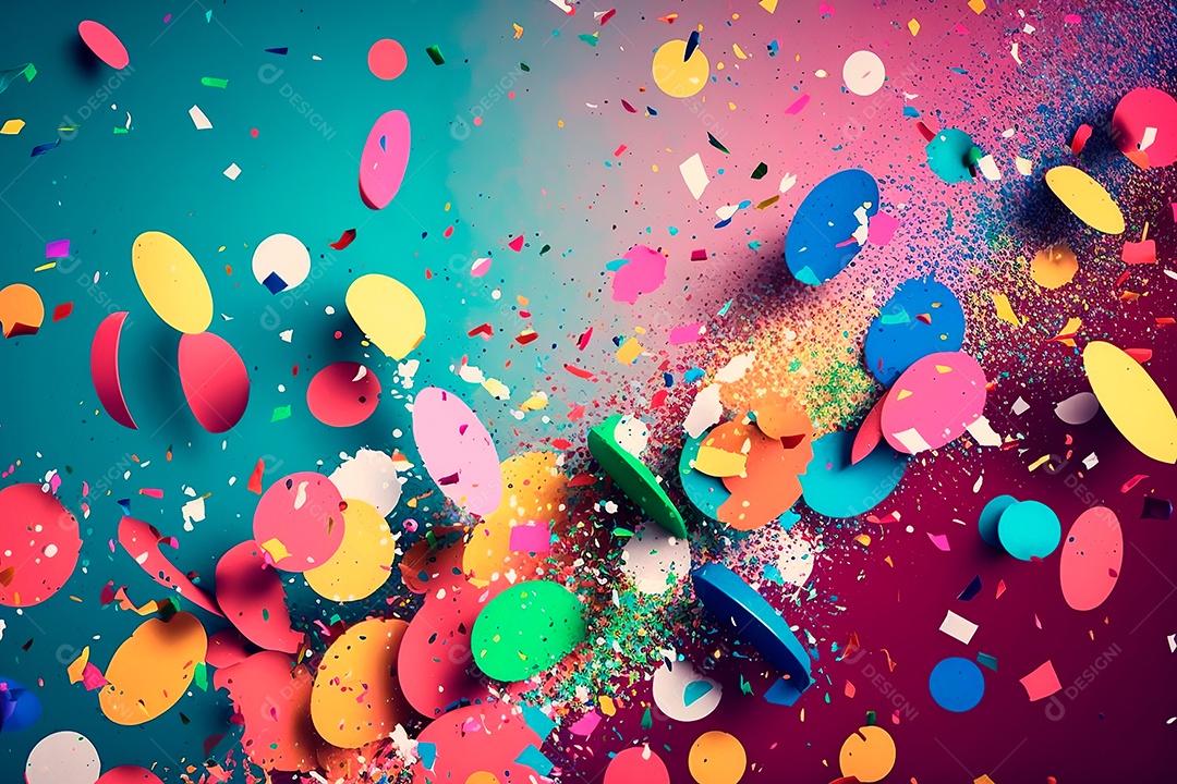 Background fundo de confetes coloridos.