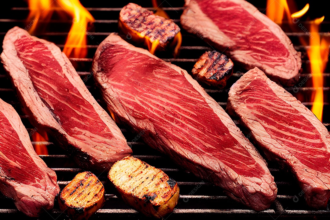 Carne deliciosa grelhada.