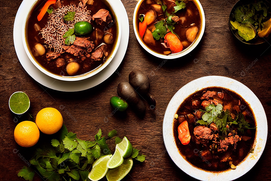 Feijoada tipica do brasil.