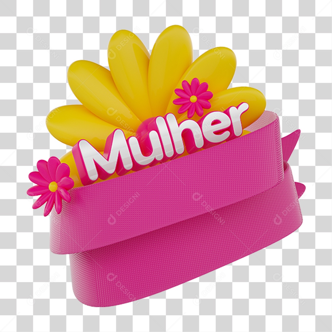 Selo 3D Mulher PNG Transparente