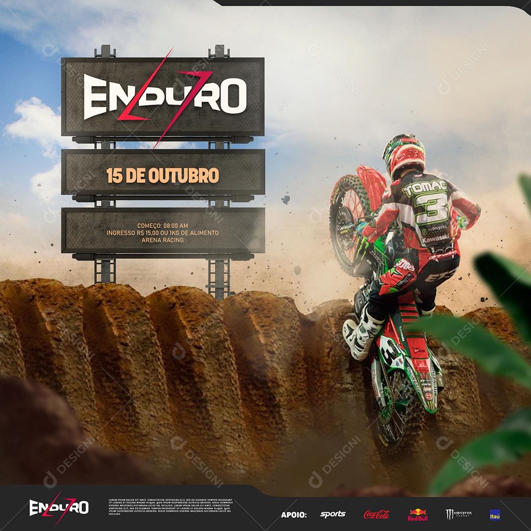 Endurocross 15 de Outubro Social Media PSD Editável