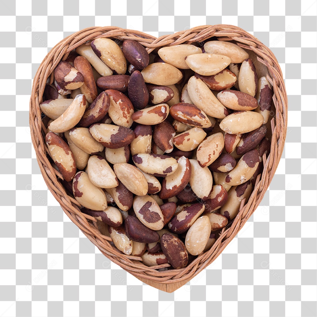 Castanha em Cesta PNG Transparente