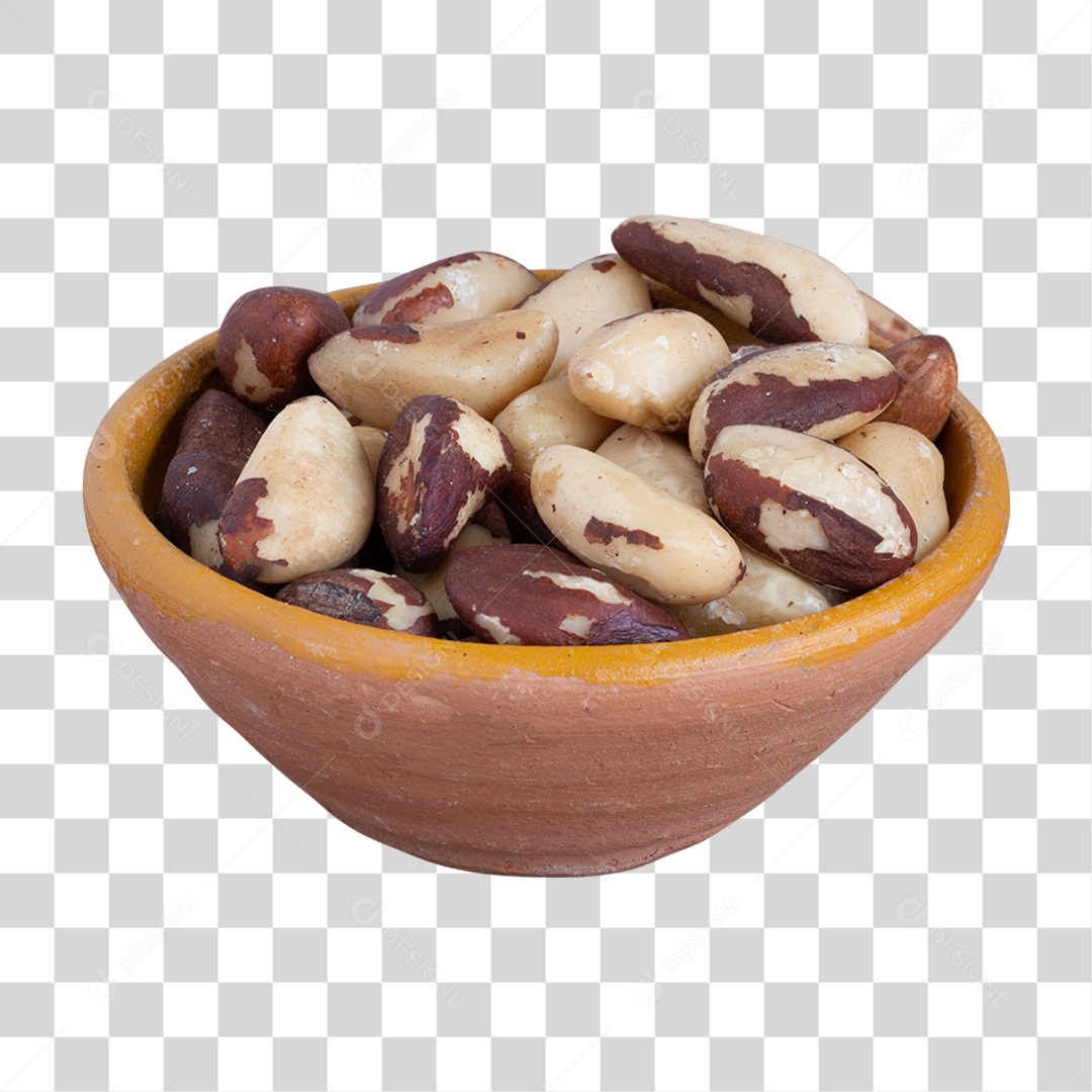 Castanha em Tigela PNG Transparente