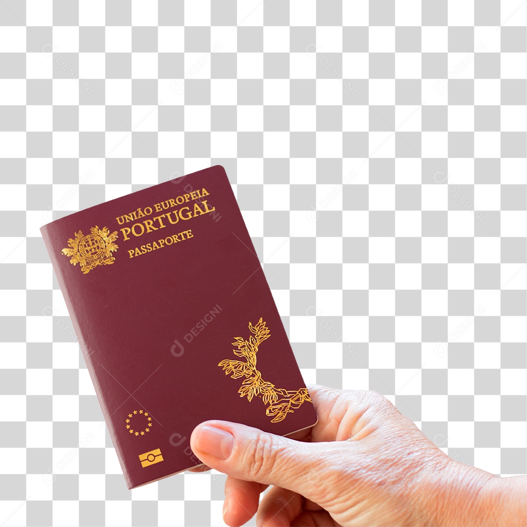 Mãos Segurando Passaporte PNG Transparente