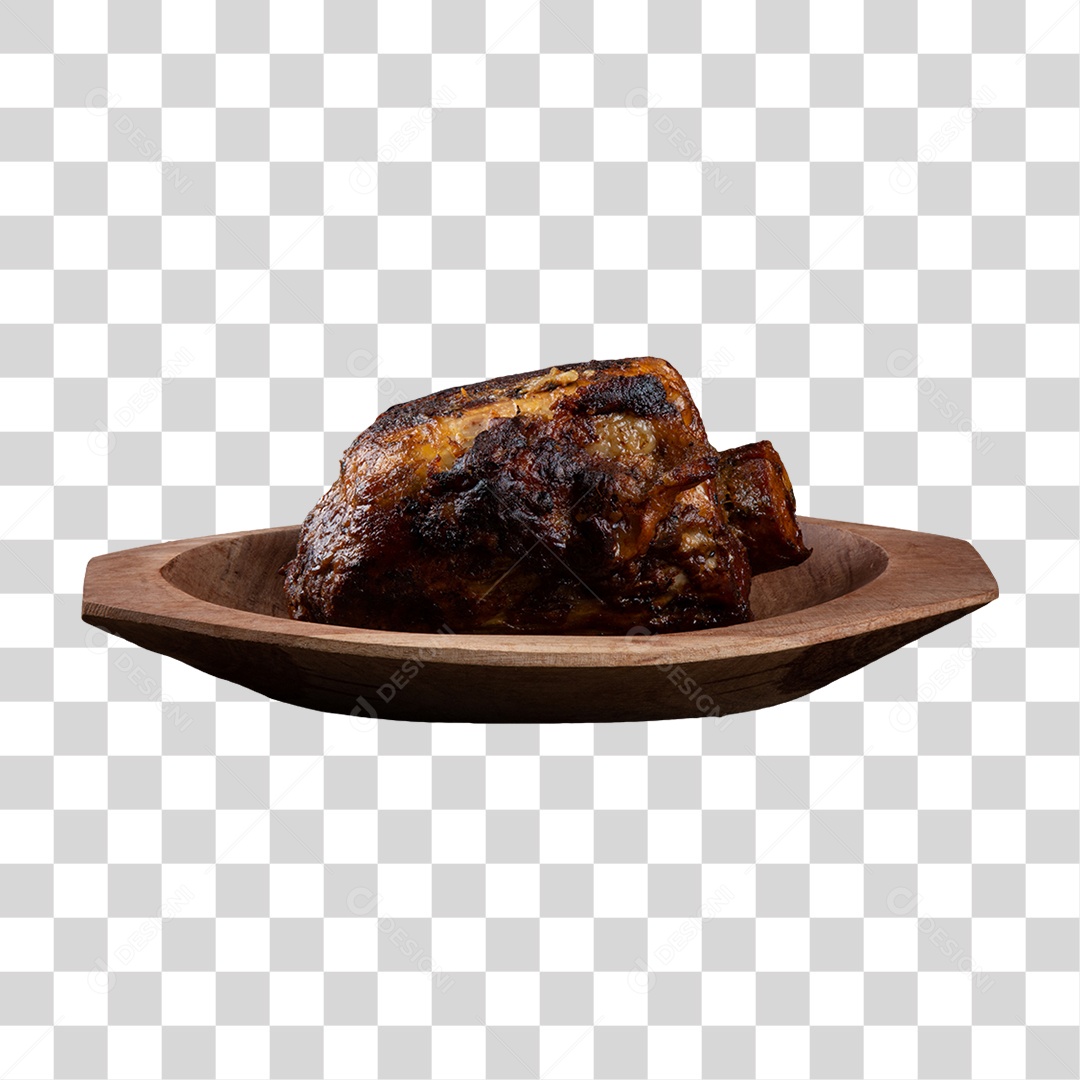 Carne Assada em Prato PNG Transparente