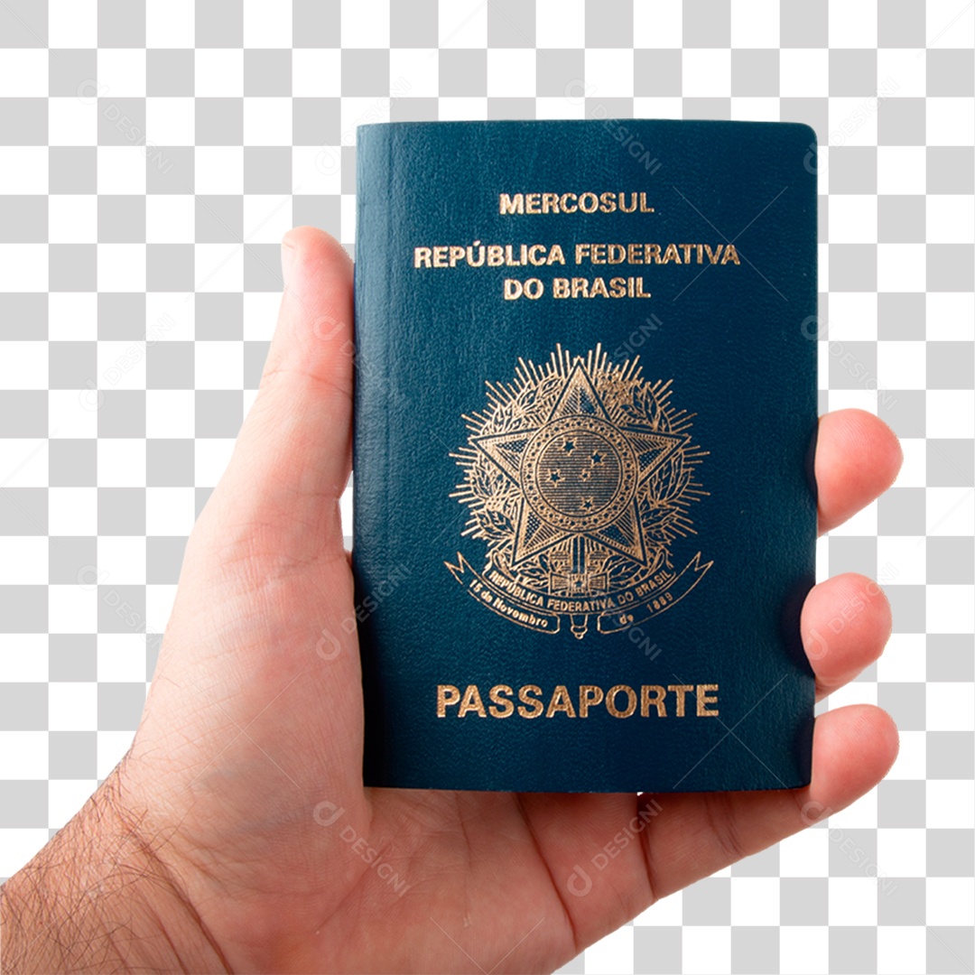 Mão Segurando Passaporte PNG Transparente