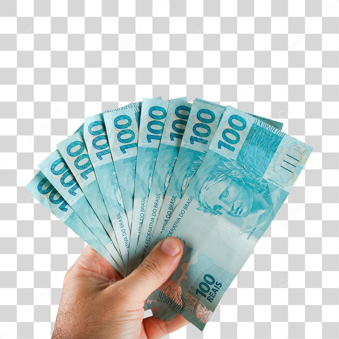 Mão Segurando Notas Dentro PNG Transparente