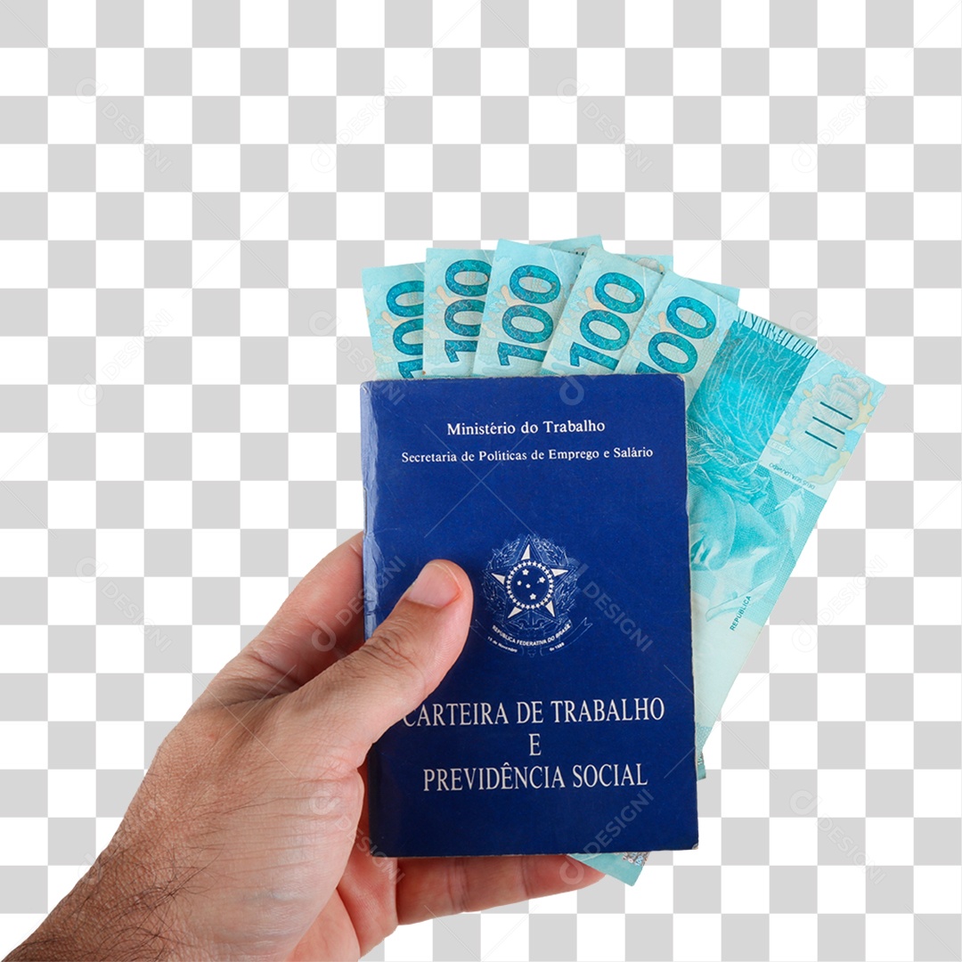 Passaporte com Notas Dentro PNG Transparente
