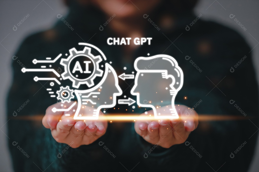 Chatbot digital de toque manual para fornecer acesso a informações e dados em rede online, aplicativo de robô e conexão global, AI, Inteligência artificial, innovation.chatbot desenvolvido pela OpenAI.