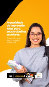 Impressão Ideal Para Seus Trabalhos Comunicação Visual e Gráfica Story Rápida Social Media PSD Editável