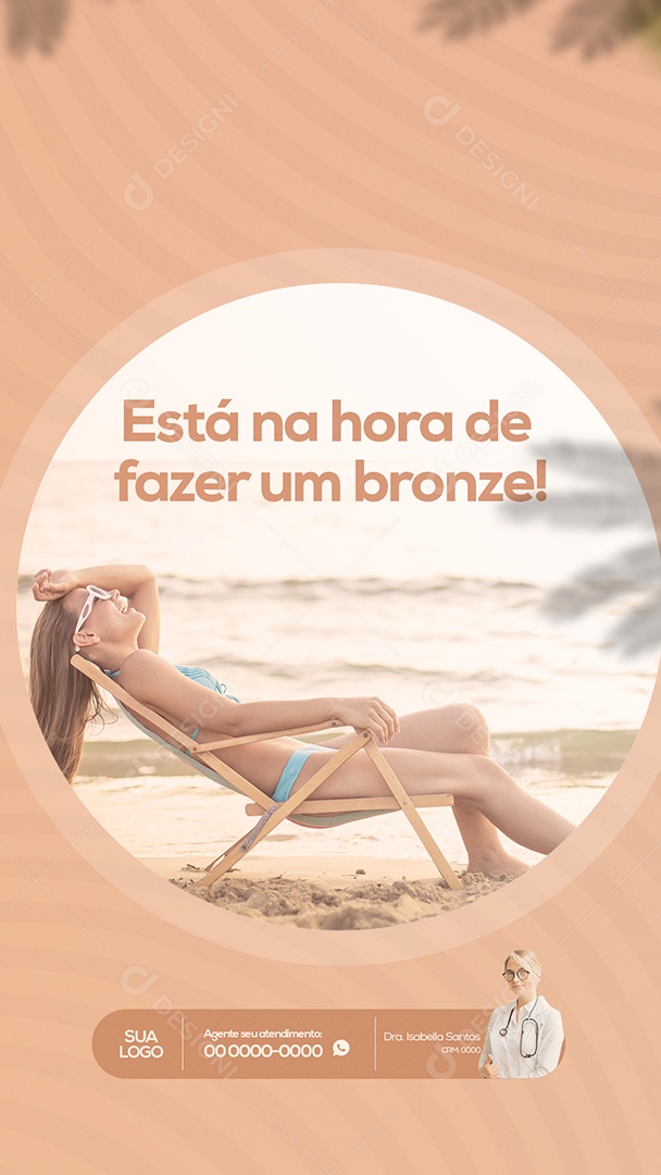 Agende Seu Horário Clínica de Estética Story Social Media PSD Editável