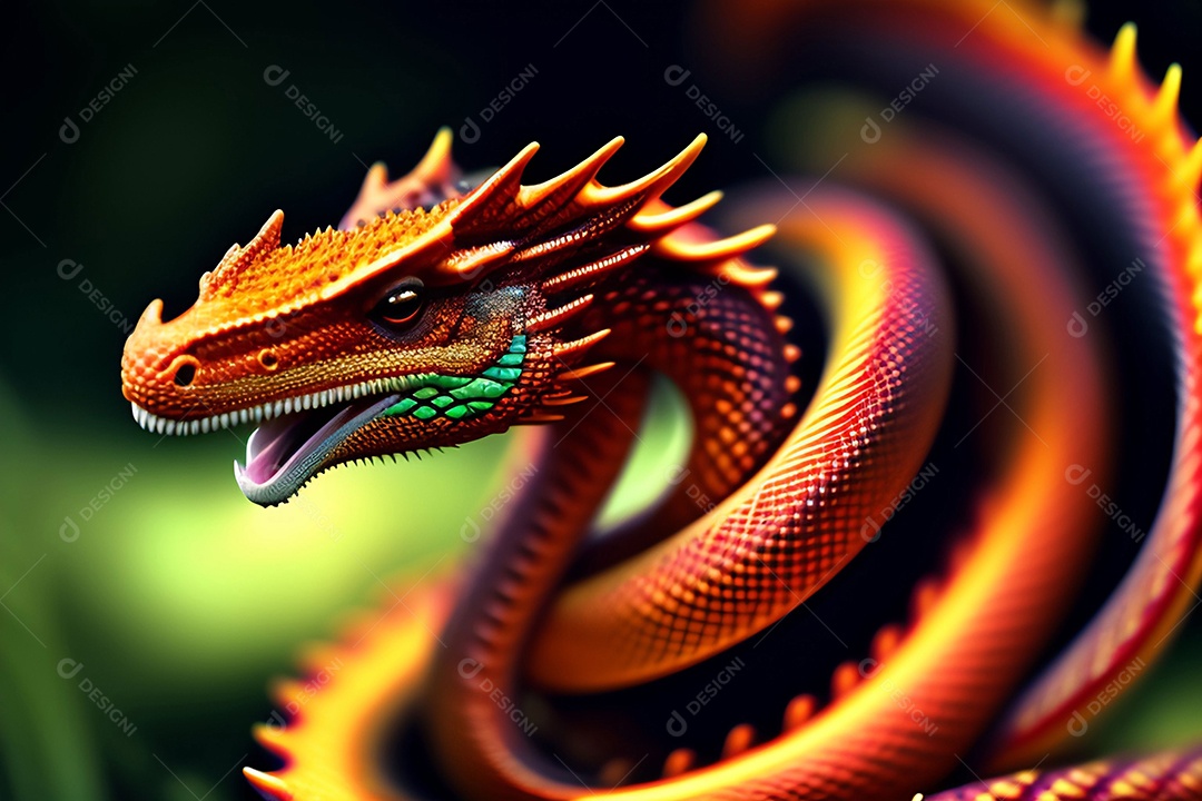 Ilustração dragão voador, arte chinesa generativo AI