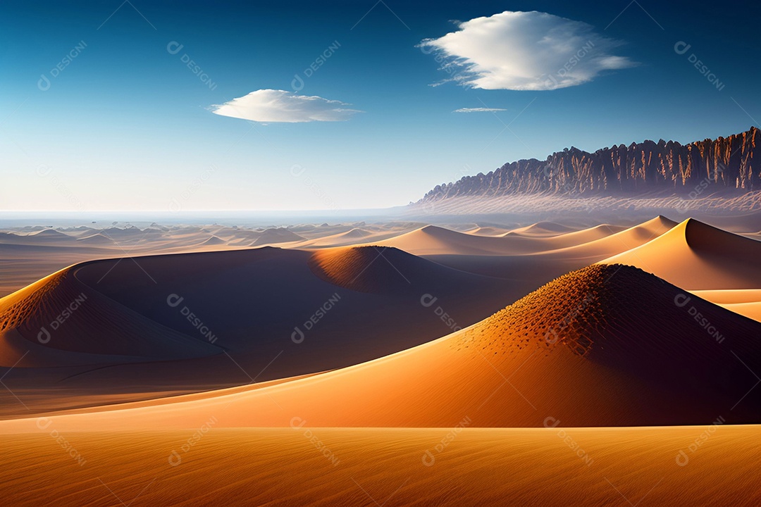 Ilustração deserto do saara, generativo IA