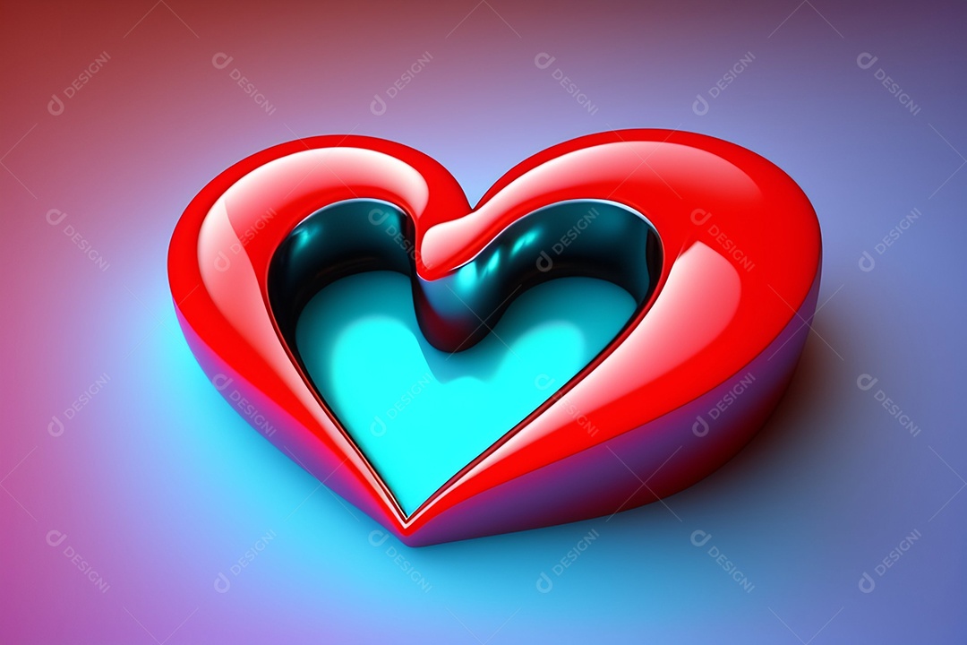 Ilustração coração vermelho