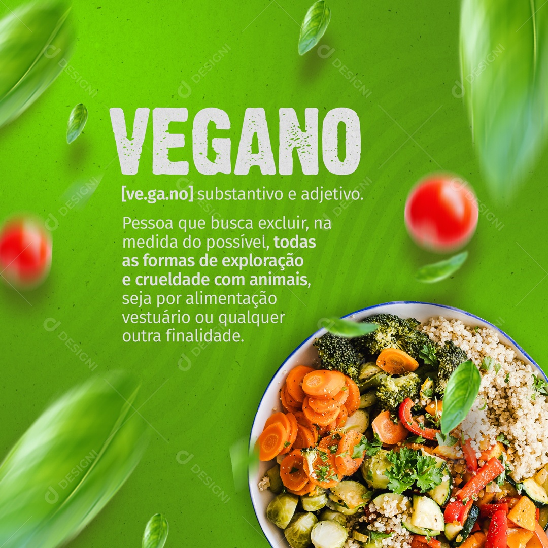Comida Vegana Social Media PSD Editável