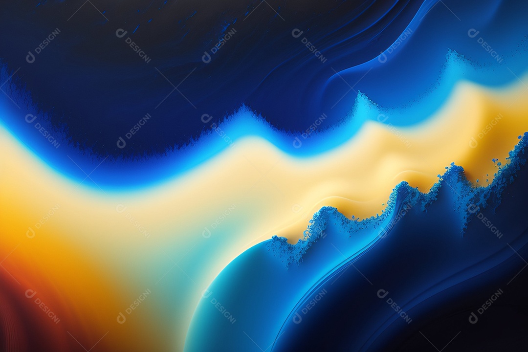 Background de ondas azuis e laranja