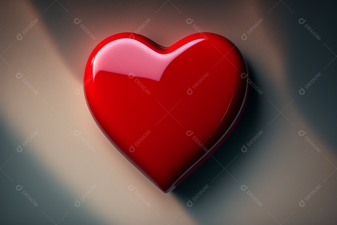 Coração vermelho brilhante