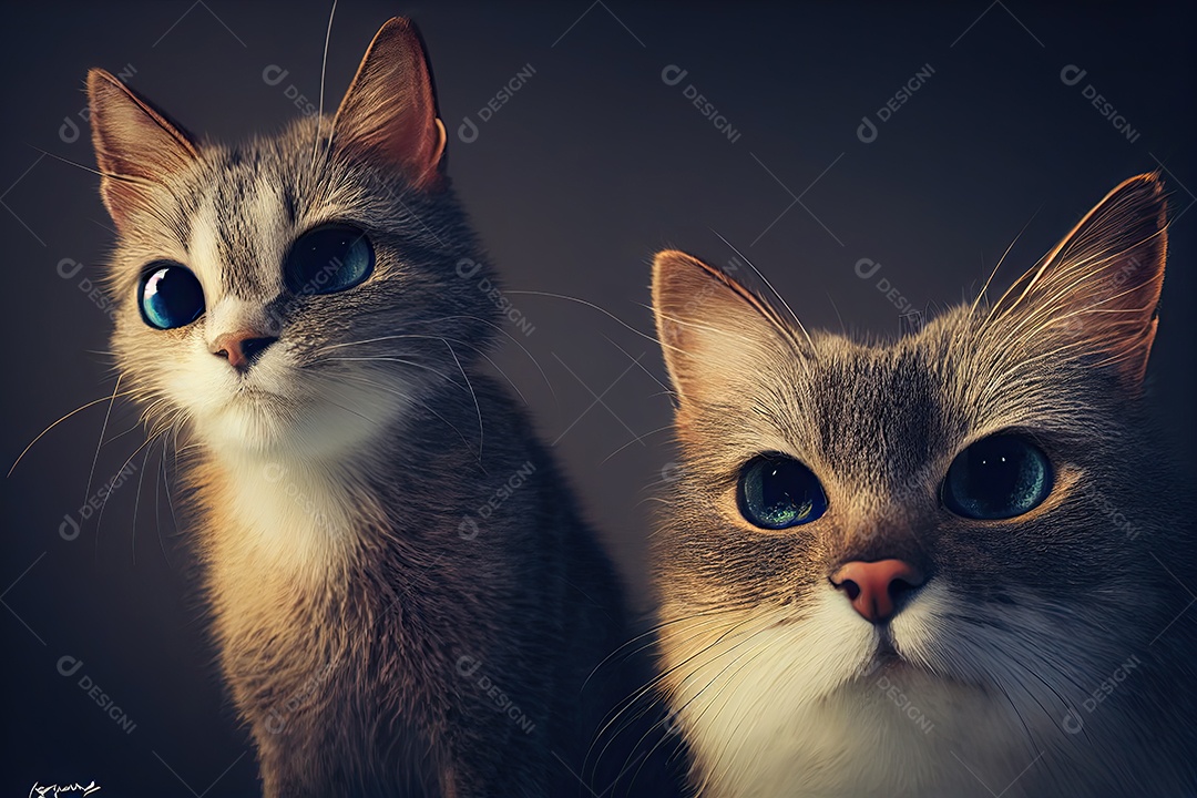 Ilustração sobre gatos.