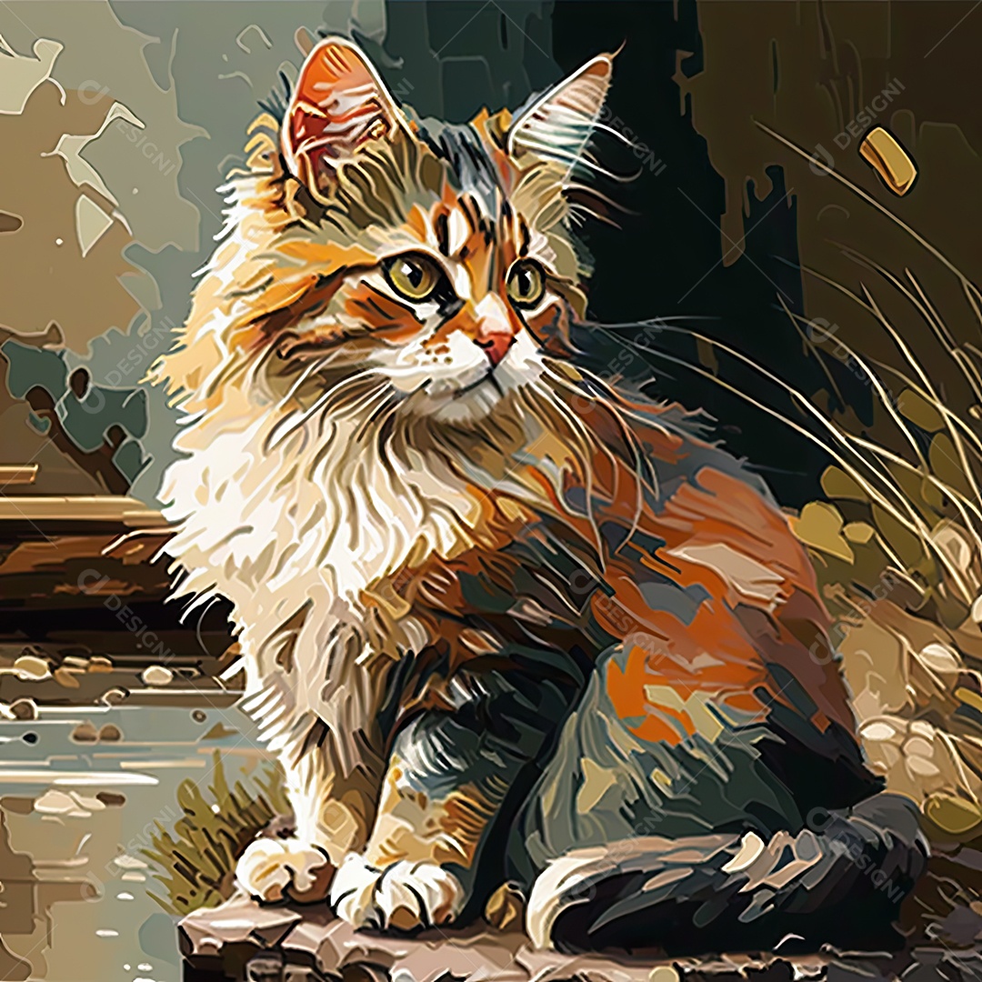 Ilustração sobre gatos.