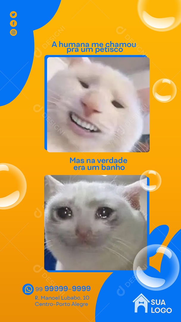 Story A Humana Me Chamou Pra um Petisco Petshop Social Media PSD Editável