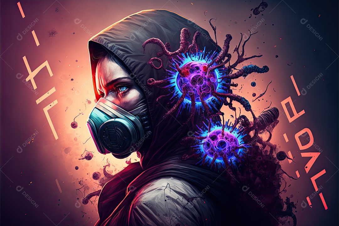 Ilustração sobre pandemia.