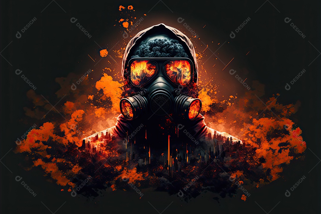 Ilustração sobre pandemia.