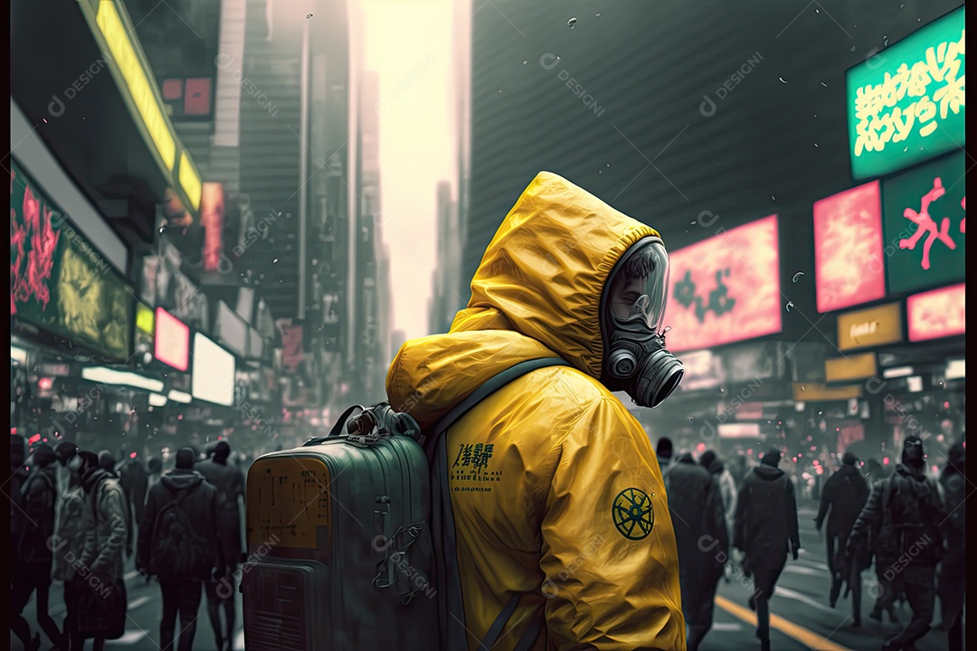 Ilustração sobre pandemia.