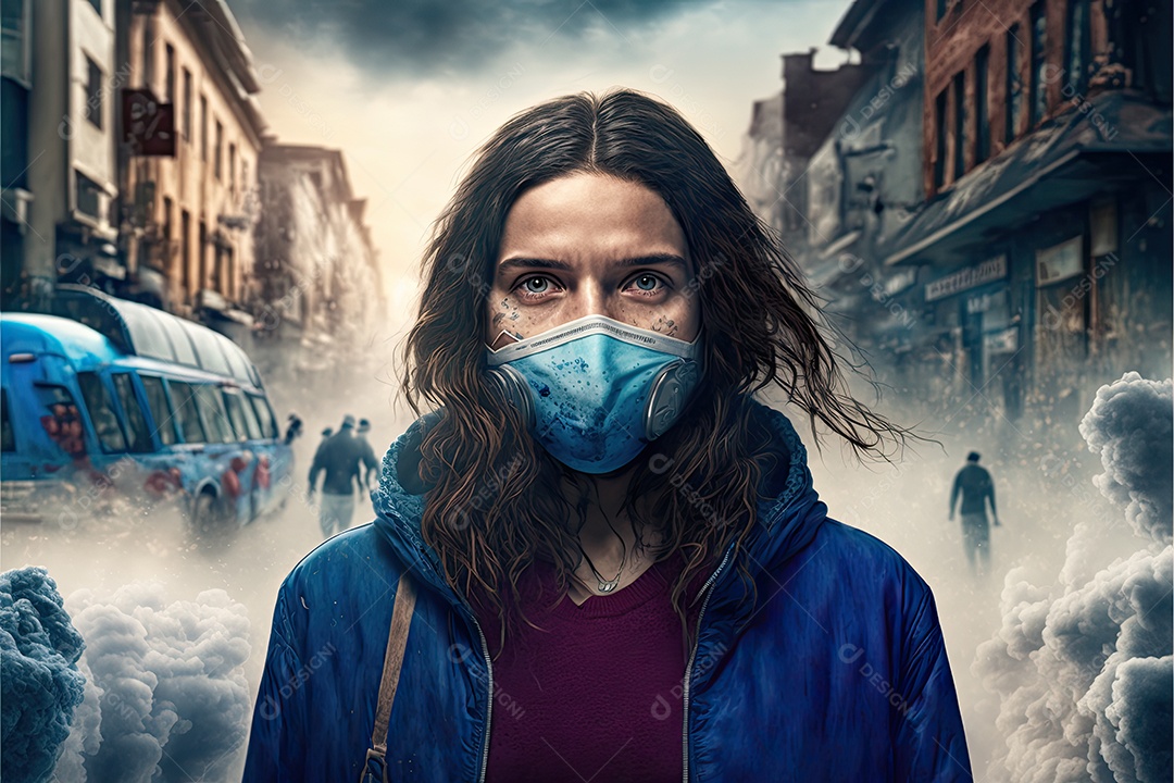 Ilustração sobre pandemia.