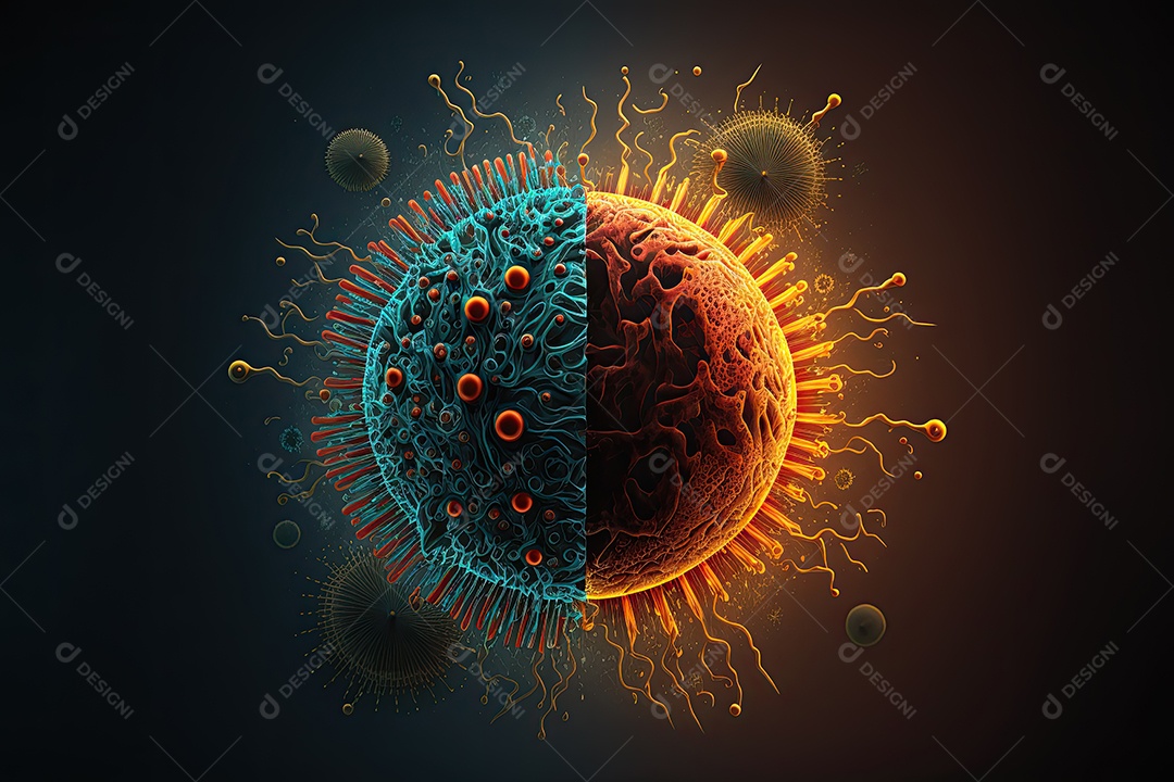 Ilustração sobre pandemia.