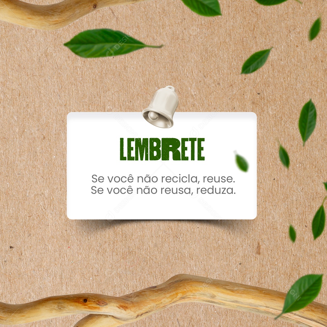 Lembrete Sustentabilidade e Meio Ambiente Social Media PSD Editável