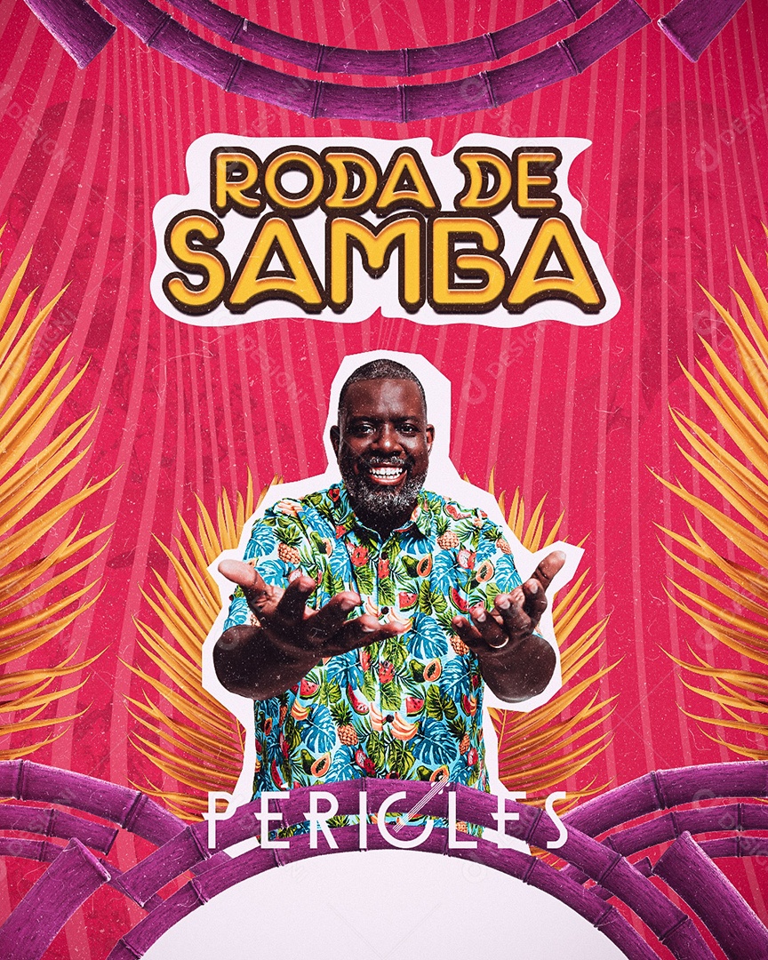 Roda de Samba Péricles Flyer Social Media PSD Editável