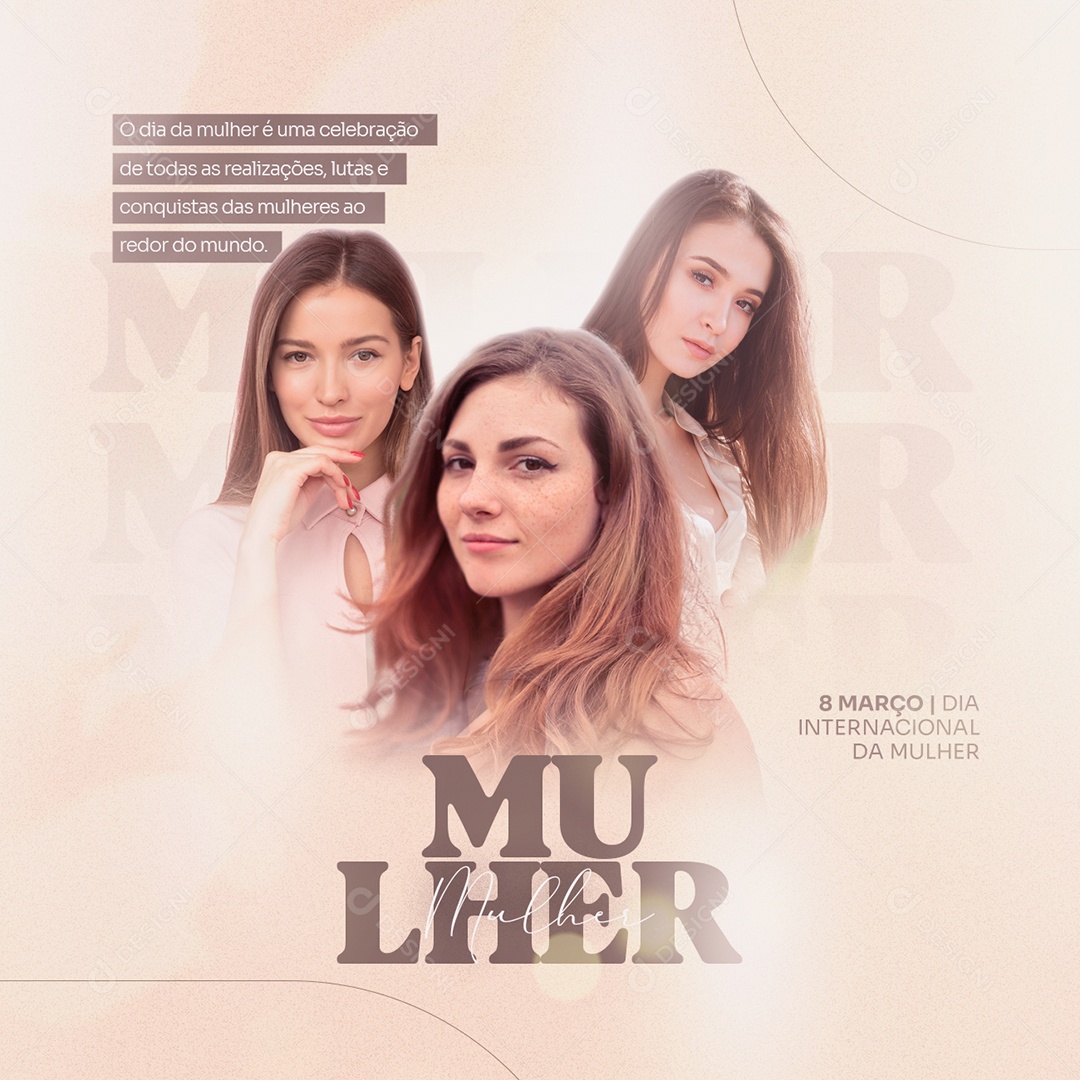 O Dia da Mulher é Uma Celebração de Todas as Realizações Social Media PSD Editável